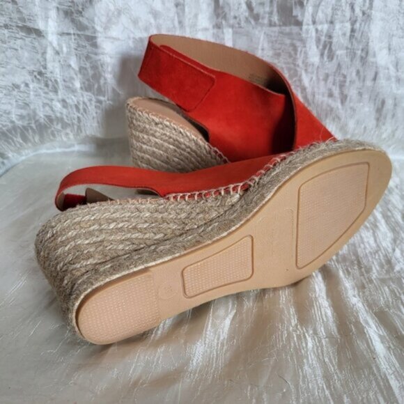 Maypol - Red  Leather Espadrilles  Shoes NWOT Women’s Sz 8 - Picture 11 of 14